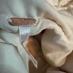 Free People  Lace V-neck Mini Back Cut Out Pleats Short Cream Dress Medium Photo 8