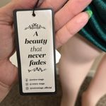 Retro Stage NWT off shoulder velvet shimmer green dress rouche bottom Size XL Photo 7