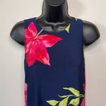 Jones Studio  Navy Blue Floral Print A-Line Dress Size 2 Photo 2