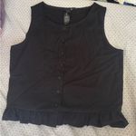 Only Black Sleeveless Ruffle Hem Top Photo 0