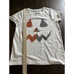 Grayson Threads  Women's White Pumpkin Graphic Jack-o-Lantern Halloween T-shirt L Photo 3