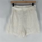 Aritzia Wilfred White Linen Belted Tie Waist Pull On Paperbag Shorts Photo 7