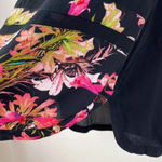 Lovers + Friends  Womens Size S Small Floral Shift Dress Short Sleeve Semi Sheer Photo 4