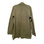 Magaschoni Open Fringe Cardigan Sweater Women Size Large Olive Green Western Photo 1