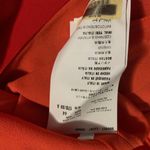 Prada  bow shoulder pleated red orange asymmetrical blouse sz 44 Photo 4