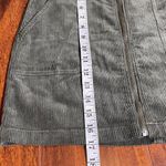 Hollister Women’s Sz 3 Ultra High Olive Green Corduroy Skirt Zip Front Multi Zip Photo 3