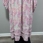 Penelope Rose Smocked Floral Dress Medium Prairie Feminine Ruffle Pink Photo 6