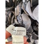 ZARA Black/Gray-White Skull & Stripe Day of the Dead Sheer Scarf OS Polyester Photo 1