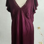 Old Navy Deep Purple V Neck Camisole Lace Trim Dress Size XL Tall Photo 0