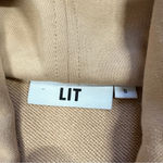 LIT Activewear Rebounce Corset Jacket Hoodie Full Zip in Brown Tan Size S Photo 10