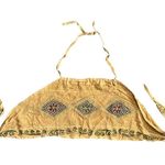 Embroidered Crop Top Wrap Skirt Set Mustard Boho Summer Size none Photo 5