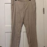 Banana Republic  Women’s Size 14 Linen Blend Trouser Pants Beige Tan Ryan Fit Photo 0