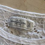 Abercrombie & Fitch  Like New White Lacy Top Sz M Photo 1