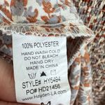 Hayden Floral Fall Autumn Smocked Square Neck Long Balloon Sleeve Blouse Size M Photo 5