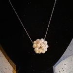 Sterling Silver Italy Rice Pearl Pendant Necklace on  necklace Photo 1