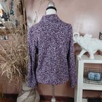 Dress Barn  Size Medium M Purple Marbled Zipper Sweater Winter Warm Cozy Comfy Photo 3