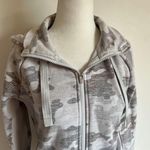 Athleta Triumph Grey Camo Print Full Zip Hoodie Sweatshirt Photo 4