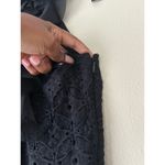 Kimchi Blue UO High Neck Black Lace Flower Detail Midi Dress Size M Photo 6