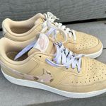 Nike Court Vision Low 'Sesame Camo' Sneakers Tan/Pink Collectible Streetwear Photo 1