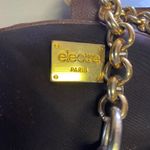 Vintage Electre Paris Brown Nylon Gold Chain Mini Pouch Coastal Granola … Photo 5