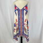 Lucky‎ & Coco Bohemian Dress Floral Print Sleeveless Casual Summer Dress Large Tan Photo 2