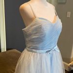 Women’s Tea Length Blue Prom Party Dress Corset Back Sweetheart Neckline Size 14 Photo 2