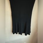 Maeve  Anthropologie Ruth Black Ribbed Short Sleeve Fit & Flare Sweater Dress M Photo 6