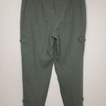 Chico's Chico’s Linen Blend Olive Green Cargo Ankle Pants Photo 7