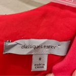Classiques Entier  Red Sheath Dress Cap Sleeve Size 8 Knee Length Photo 2