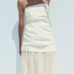 ZARA Combination Strapless Midi Dress Photo 1