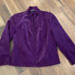 Dress Barn  Womens Purple Zip Front Jacket Size S Photo 2