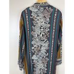 Vintage Carole Little Bohemian Long Kimono Ethnic Tribal Patchwork Size 14 Brown Photo 6