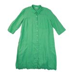 J.Jill 100% Linen Midi Shirt Dress Green Womens PXL Resortwear Beachy Travel Size undefined Photo 0