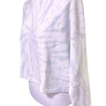 Madewell NWT MWL Tie-Dye Crop Sweatshirt Tee size Light Gray and white MORNING MIST Photo 6