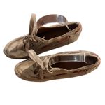 Nine West Vintage America Collection Suede Wedge Ankle Boots Taupe Lace Up 9.5 Photo 6