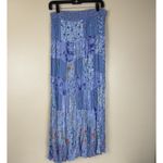 Cute Options Boho Patchwork Maxi Skirt Rayon, One Size (Approx. L/XL) Blue Photo 1