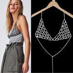 Free People Ethereal Dainty First Love Pearl Body Chain in Ivory NWT Coquette OS Photo 1