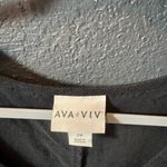 Ava & Viv  Black V-Neck Tie Front Blouse Photo 1