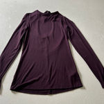 Babaton  Aritzia Plum Long Sleeve Scoop Neck Tie Back Top XS Photo 0