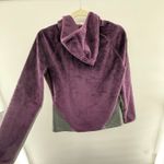 Eddie Bauer  Textured Fleece Softshell Hooded Jacket Women's M Plum Purple Zip Photo 3
