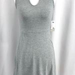 BP New Polo Tank Dress Sleeveless Mini Tennis Dress Ribbed Heather Grey Photo 4