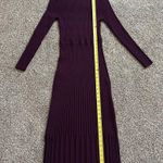 Jason Wu  dark purple knit long sleeve midi sweater dress size XL Photo 8
