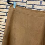 Chico's  Brown Suede Skirt Size 0P (4P)‎ Photo 2
