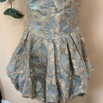 NWOT Lulus Delightful Dreamer Light Blue Jacquard Bubble Photo 3