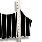 Scoop Neck Black And White Striped Crop Top Women Sz Large Photo 2