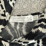 Seafolly Anthropologie Zanzibar V Neck Black White Cover Up Midi Dress Size M Photo 4