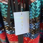 WAYF NWT  Manfi Striped Sequin Dress Size Large Photo 9