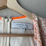 Hunter Bell Hunter‎ Bell Dress Palmer Floral Tulip Puff Sleeve White Orange Maxi Dress Sz M Photo 4