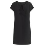 J.Crew Presentation Cap Sleeve Black Bow Shift Dress Size 4 Photo 1