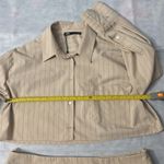 ZARA  Pinstripe Micro Mini Skirt Suit Set  NEW L/XL Corporate Siren Coquette Girl Photo 4